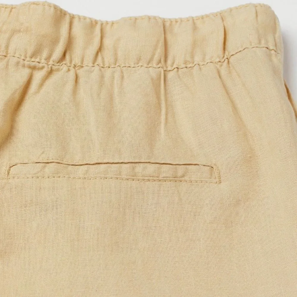 100% Linen H&M Pants Slit Pockets New
